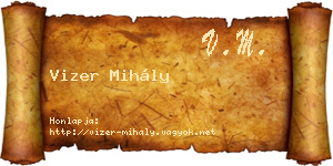 Vizer Mihály névjegykártya