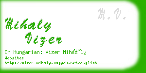 mihaly vizer business card